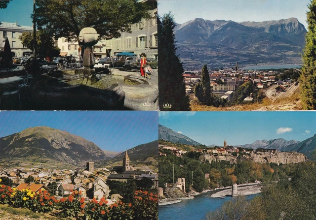 LOT 4 CARTES postales postcards 10x15cm EMBRUN HAUTES-ALPES 6 EUR 2,76 ...