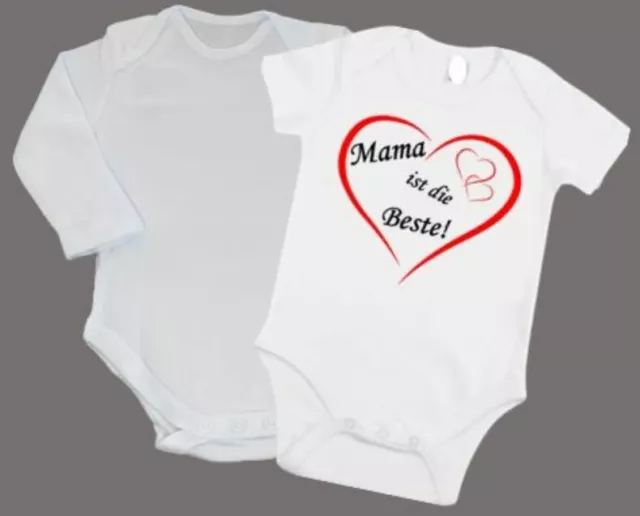 Baby Body Bodie kurzarm langarm  Mama ist die Beste Druck Spruch Geschenk Geburt