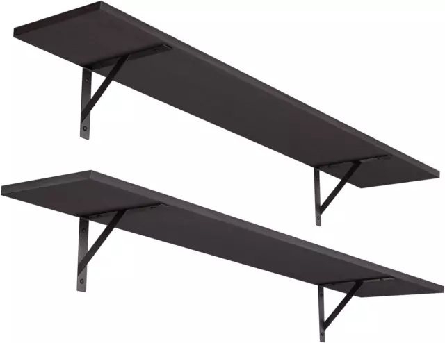 Long Wall Shelves 47.3Inch Wall Mounted Shelves Set of 2 Extra Large