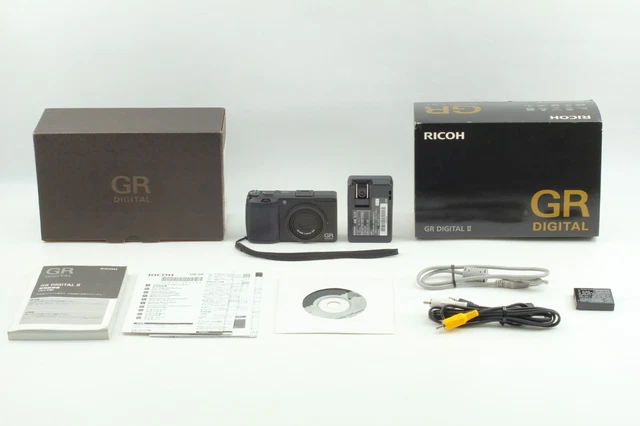 [NEAR MINT in Box] RICOH GR DIGITAL II 10.1MP Digital Camera Black From JAPAN 10