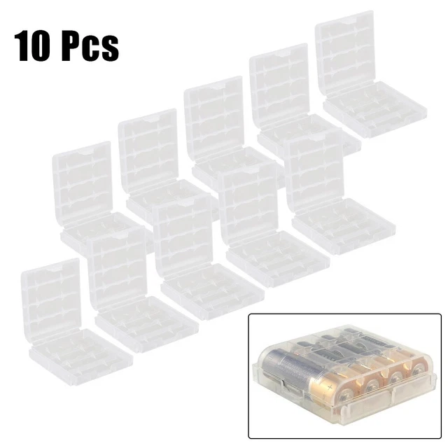 Pack de 10 Compact pour AA/pour AAA Bo?te de Stockage Batterie Organisateur Pla