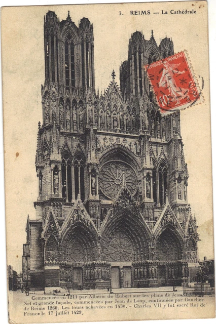 51 - cpa - REIMS - La Cathédrale