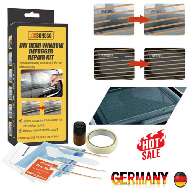 Car Rear Window Defogger Repair Kit DIY Scratched Broken Defroster Heater Grid