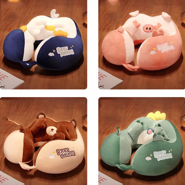 Travel Pillow Cartoon Animal Neck Support Pillow Memory Foam Neck Pillow UShaped