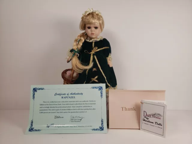 Duck House Rapunzel Collectible Porcelain Limited Edition 9" Inch Doll