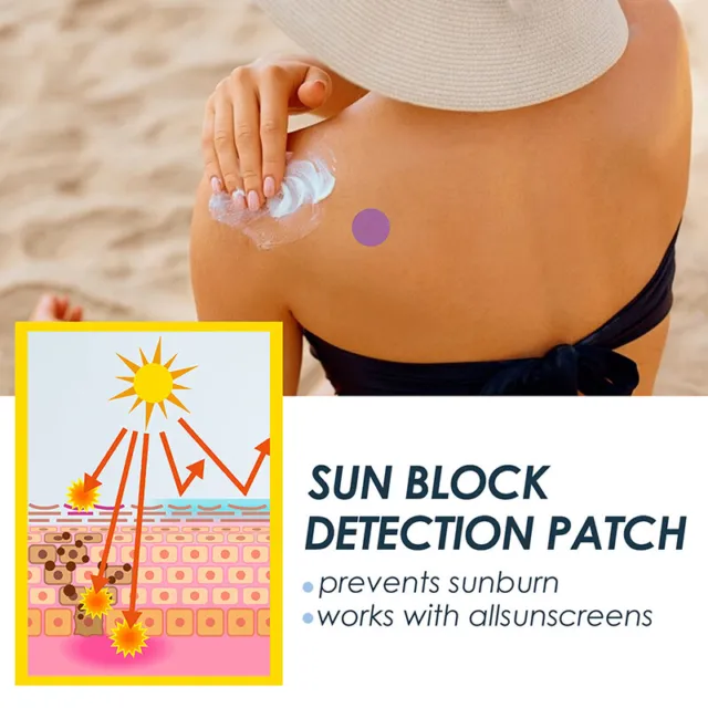 Pegatina de prueba de efecto protector solar parches UV con pegatina de decoloración de detección UV
