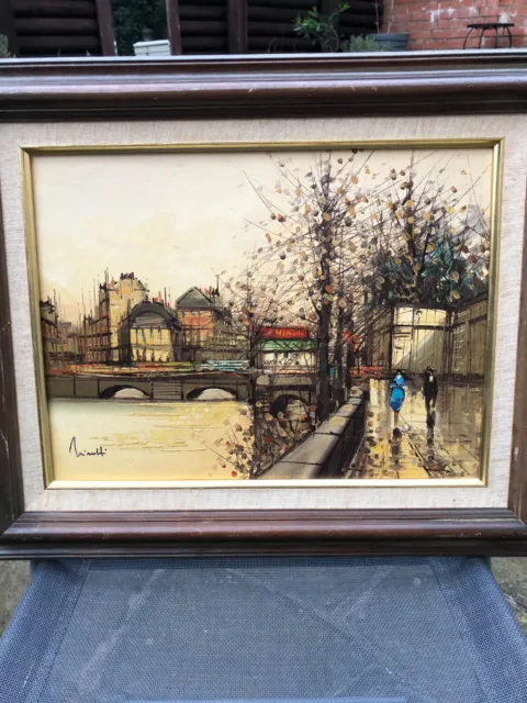 Signed Parisian view Oil on Canvas, 20th Century Impressionist School