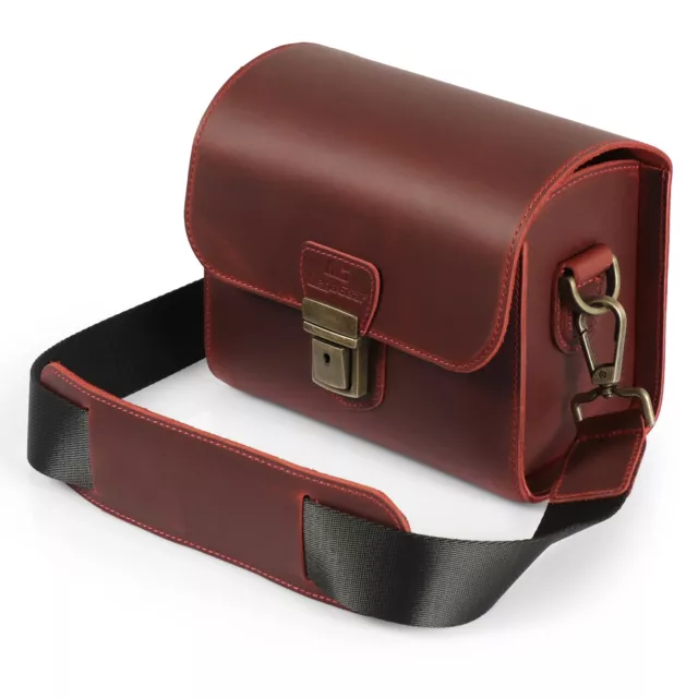 PERSONALIZED LEATHER CAMERA Messenger Bag for Mirrorless, Instant DSLR ...