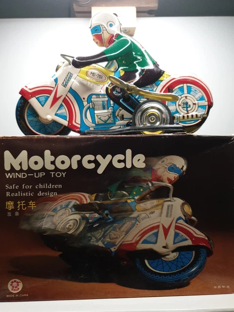 Jouet en tôle Moto à clé
