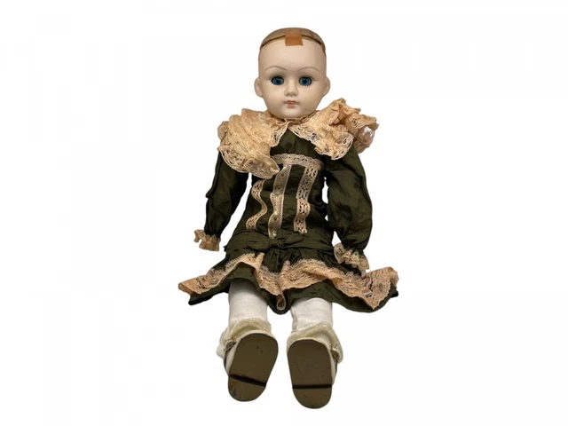 Petite Poupée Ancienne 12cm Tête Porcelaine Sfbj 301 Paris 8/0 Corps