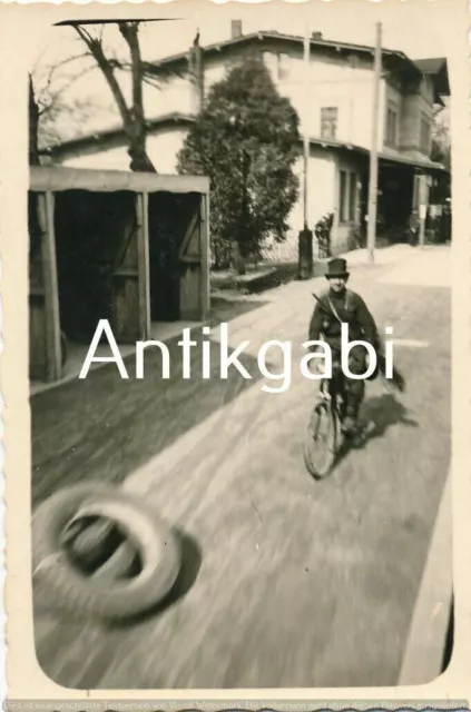 Foto Wk 2 Spazzacamino Con Bicicletta Stazione Lions Leuven Belgio 1941 B 1.19