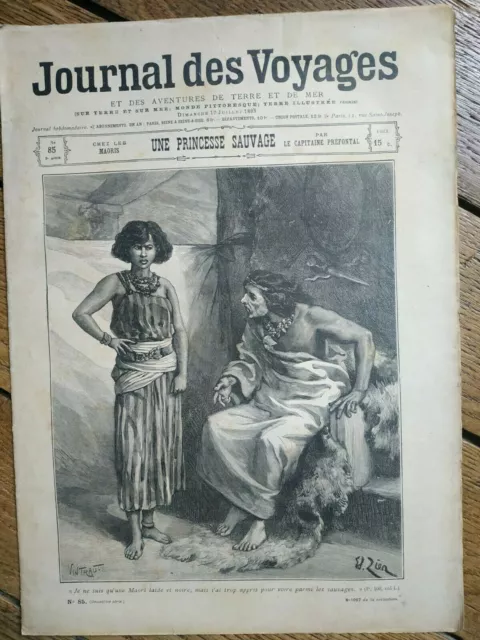 1898," Journal Des Voyages ",Chine,Chantong,Doubs,Indiens,Sitting Bull,Maoris