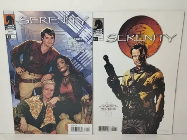 Serenity #1 + variant Firefly show Dark Horse comic book lot cult sci-fi Whedon