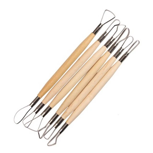 6 pzs 8 pulgadas Herramienta de escultor de doble fin Talla de Manejar de madeQ6