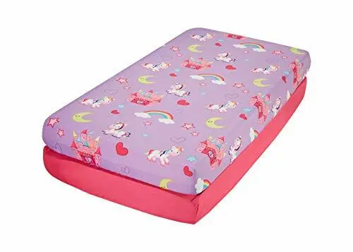 Ultra Soft & Breathable Fitted Crib Sheet for Baby Girls (2 Pack)