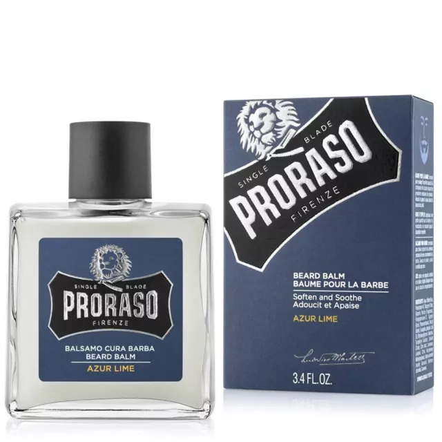 Proraso Beard Balm Azur Lime For Beards, Softness and Soothe 100ml