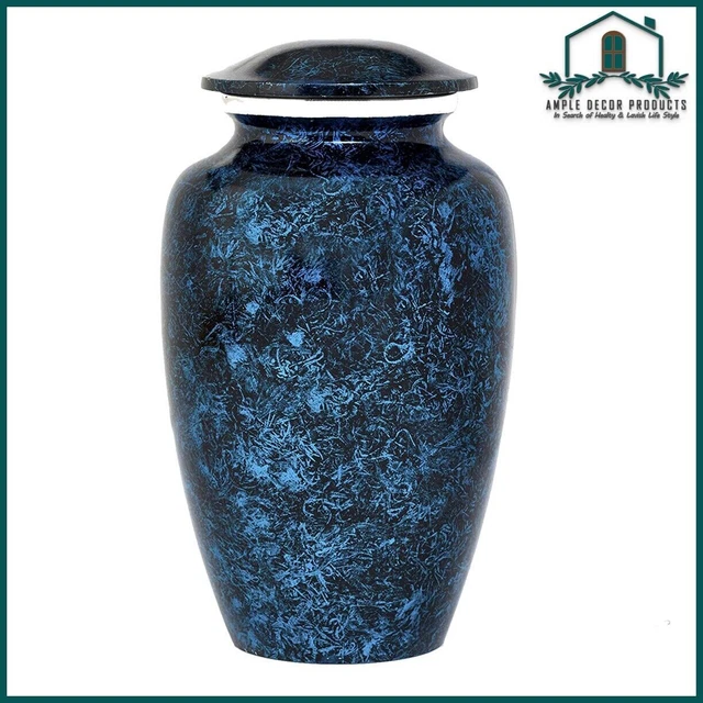 Bellissimo design blu urne per cremazione per ceneri umane Urna per adulti...