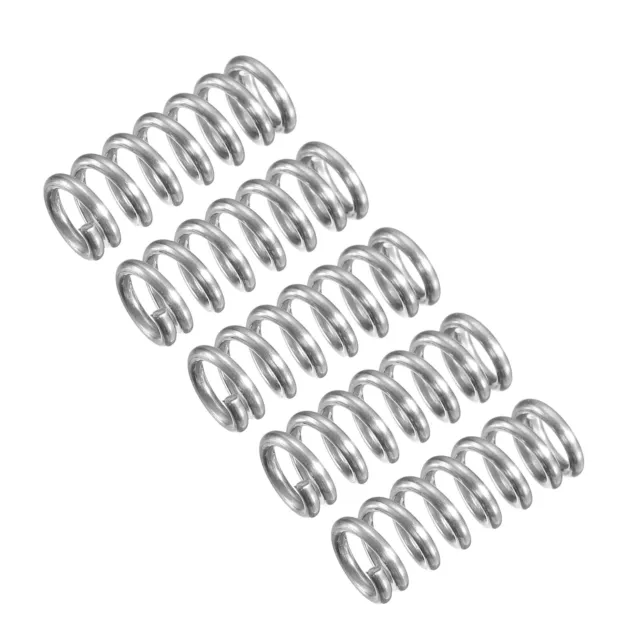 Compression Spring, 5Pcs 304 Stainless Steel, 6mm OD, 1mm Wire, 20mm Length