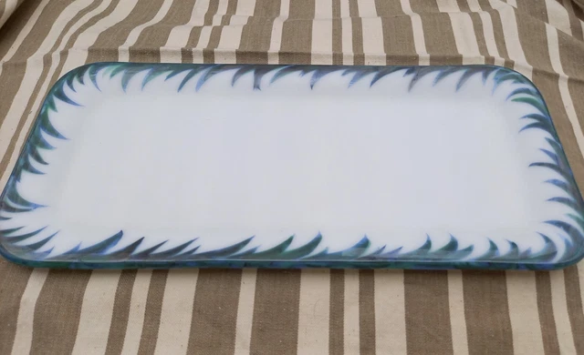 Ancien Magnifique Grand plat  en opaline dure signé Bernard Gilbert 