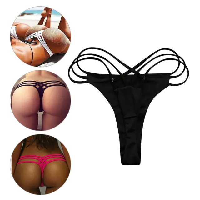 Sexy Womens Brazilian Bikini G String Swimwear Thongs Swimsuit Bottom Briefs 2