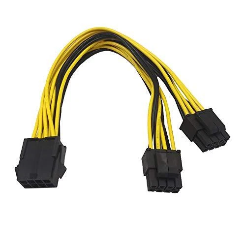 ZkeeShop CPU 8 Pin Female to Dual 8 Pin 4+4 Male Power Supply Converter Adapt...