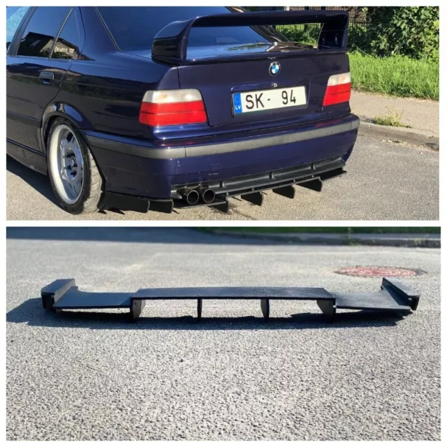 Skirt Bumper diffuser addon with ribs / fins For BMW E39 M Sport