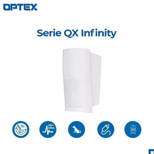 Optex QXI-DT-X5 sensore esterno doppia tecnologia allarme filare 12 mt