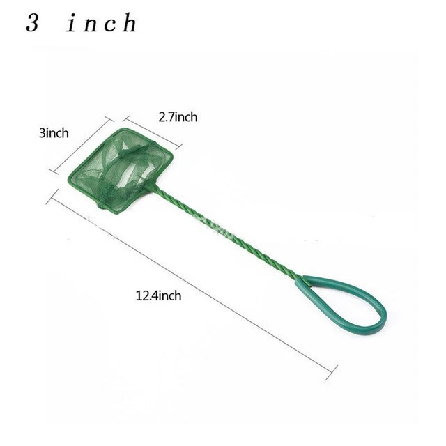 Portable Fish Net Long Handle Square Aquarium Accessories Fish Tank Landing Net
