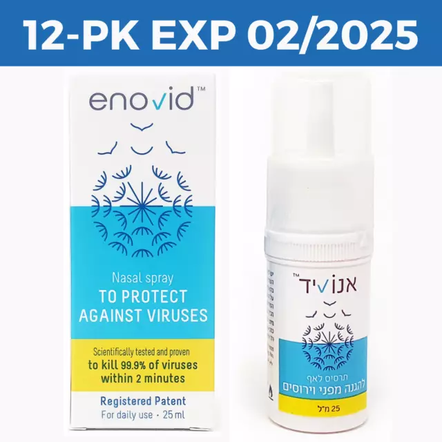 ENOVID SPECIAL 12-PACK Exp 02/25 SaNotize Spray nasal à l'oxyde nitrique...