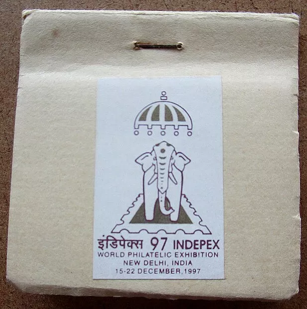 India 1997 INDIPEX booklet of 46 exhibition labels