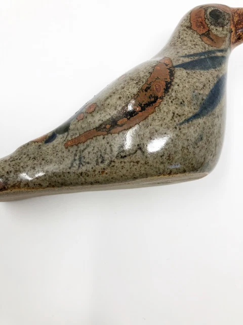 Tonala Pottery HAND PAINTED GLAZED QUAIL BIRD FOLK ART FIGURINE - SIGNED 3