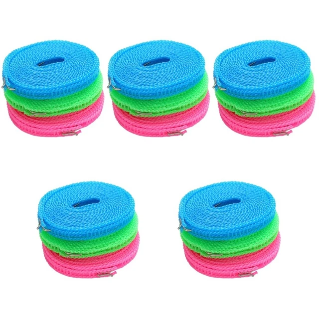 15 rotoli vestiti linea appesa linea di lavaggio vestiti linea viaggio