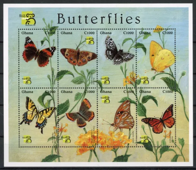 [G80.009] Ghana 1999 : Butterflies - Good Very Fine MNH Sheet