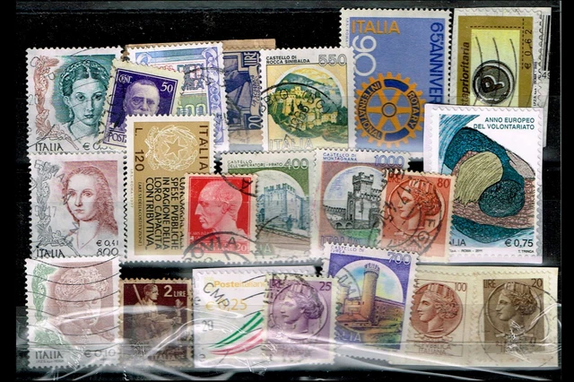 Lot oblitérés ITALIE Timbres en tous genres.