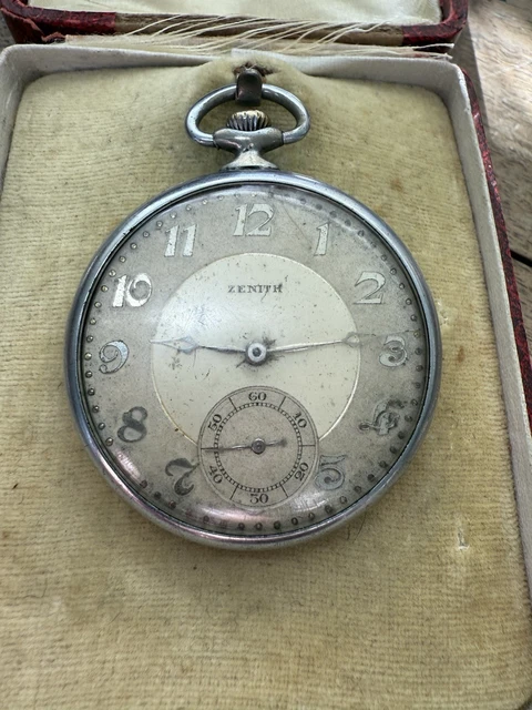 Montre Gousset LAVAL Argentée - Quartz, Avec Chaîne, Thème Pêche/poisson, Occasion