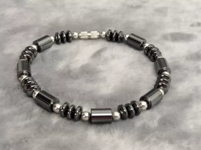 Mens Womens Juniors Bracelet Black Silver Hematite Casual Gift Holiday Occasions