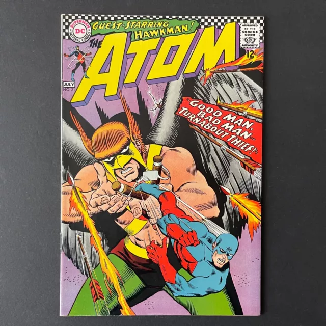 The Atom #31 Dc Comics 1967 Hawkman Crossover High Grade!