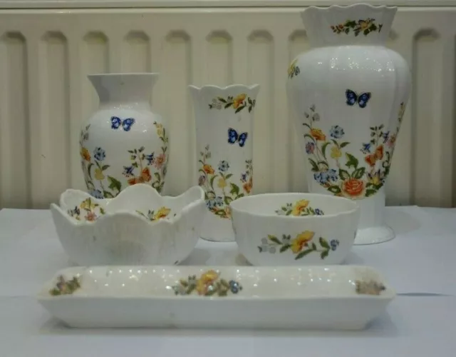 AYNSLEY COTTAGE GARDEN FINE BONE CHINA BUD VASE, VASES, BOWLs AND DISHES