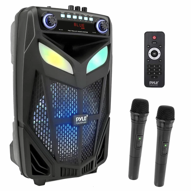 PYLE 600 WATT Bluetooth Boombox Speaker System with LED Lights (For