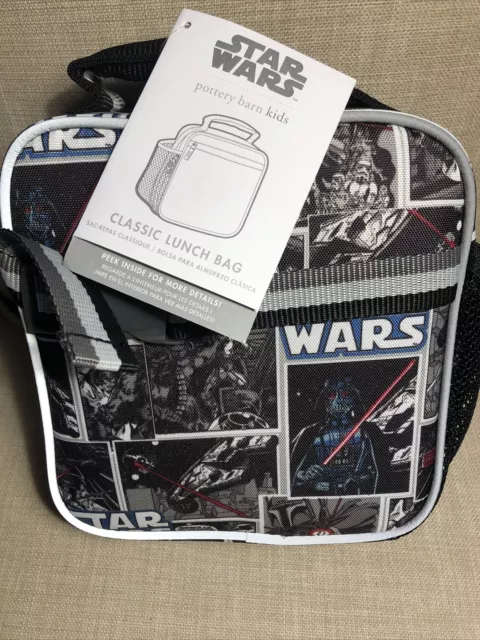 Pottery Barn Kids Mackenzie CLASSIC Lunch Bag Star Wars Darth Vadar Comic New