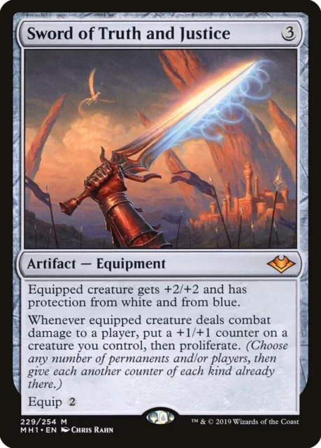 MTG Sword of Truth and Justice Modern Horizons Regular Mythic Rare