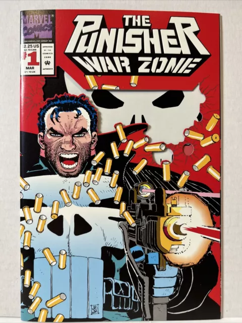 Punisher War Zone #1  Die-Cut Letter-Pressed Wrap around Cover *High Grade*