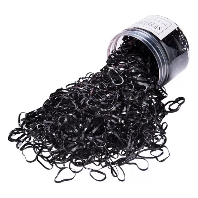 500 Pack Mini Rubber Bands Premium Elastic Bands Non Slip Small Hair Ties Black