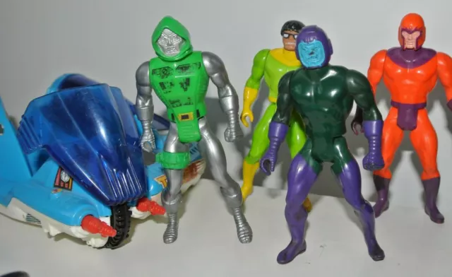 Marvel Secret Wars 1984 Action force Figures Kang Iron Man Dr Doom Magneto