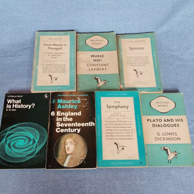 Vintage Blue Pelican Penguin Book Bundle Job Lot 7 Vintage Paperbacks