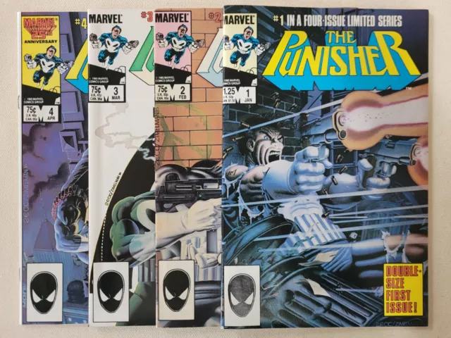 PUNISHER Vol. 1 #1-4 First Solo Series Marvel Comics 1986
