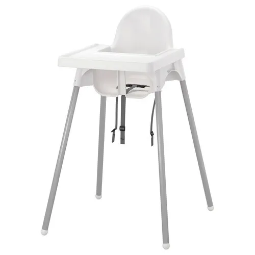 Asiento de silla alta para bebé IKEA ANTILOP con bandeja de alimentación correa de cinturón blanco