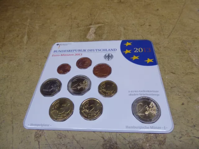BRD KMS 2013 Stgl mit Gedenkmünze, KMS / Coin Set , Buchstabe J , Kursmünzensatz
