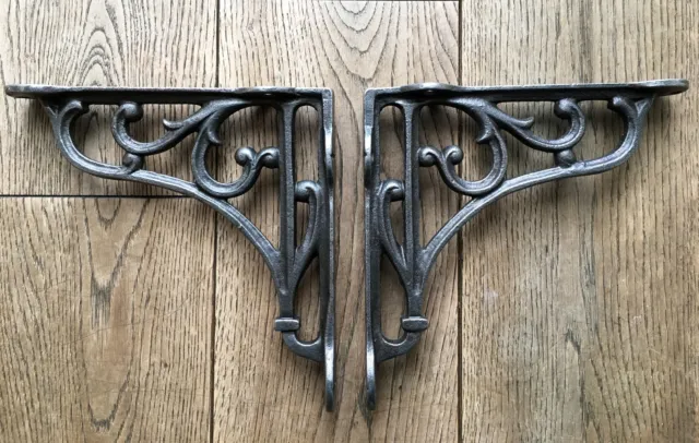 A Pair Of Classic Victorian Scroll Shelf Brackets 6 Inch Bracket Cast Iron