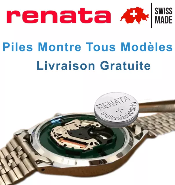 Renata 371 SR920SW Lot de 10 piles bouton pour montre Fabriquées en Suisse  1